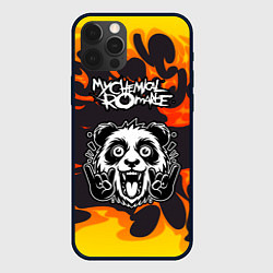 Чехол для iPhone 12 Pro Max My Chemical Romance рок панда и огонь, цвет: 3D-черный