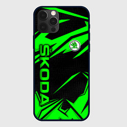 Чехол для iPhone 12 Pro Max Skoda - green uniform, цвет: 3D-черный