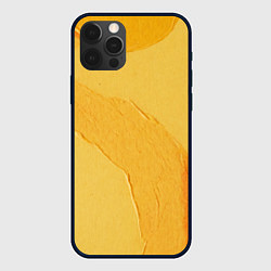 Чехол для iPhone 12 Pro Max Желтая краска, цвет: 3D-черный