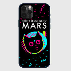 Чехол для iPhone 12 Pro Max Thirty Seconds to Mars - rock star cat, цвет: 3D-черный