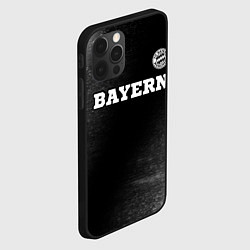 Чехол для iPhone 12 Pro Max Bayern sport на темном фоне посередине, цвет: 3D-черный — фото 2