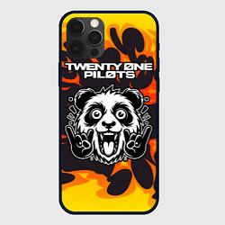 Чехол для iPhone 12 Pro Max Twenty One Pilots рок панда и огонь, цвет: 3D-черный