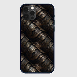 Чехол для iPhone 12 Pro Max Классическая старая броня текстура, цвет: 3D-черный