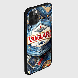 Чехол для iPhone 12 Pro Max Vanguard denim patchwork - ai art, цвет: 3D-черный — фото 2