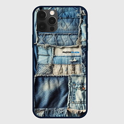 Чехол для iPhone 12 Pro Max Patchwork denim - vogue, цвет: 3D-черный