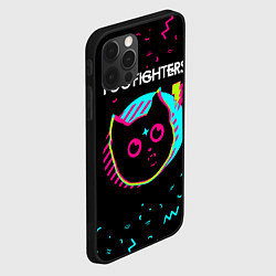 Чехол для iPhone 12 Pro Max Foo Fighters - rock star cat, цвет: 3D-черный — фото 2