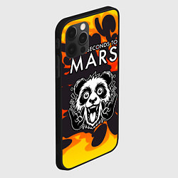 Чехол для iPhone 12 Pro Max Thirty Seconds to Mars рок панда и огонь, цвет: 3D-черный — фото 2