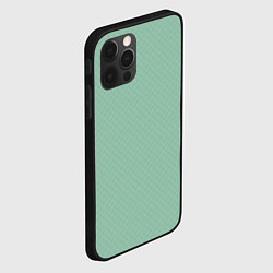 Чехол для iPhone 12 Pro Max Светлый серо-зелёный однотонный паттерн, цвет: 3D-черный — фото 2