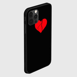 Чехол для iPhone 12 Pro Max Broken heart, цвет: 3D-черный — фото 2