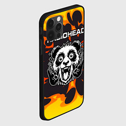 Чехол для iPhone 12 Pro Max Radiohead рок панда и огонь, цвет: 3D-черный — фото 2