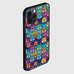 Чехол для iPhone 12 Pro Max Furry color anime animal faces, цвет: 3D-черный — фото 2