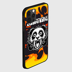 Чехол для iPhone 12 Pro Max Scorpions рок панда и огонь, цвет: 3D-черный — фото 2
