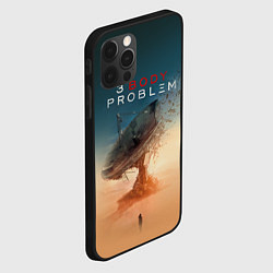 Чехол для iPhone 12 Pro Max 3 Body Problem - satellite, цвет: 3D-черный — фото 2