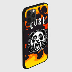 Чехол для iPhone 12 Pro Max The Cure рок панда и огонь, цвет: 3D-черный — фото 2