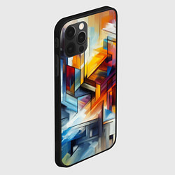 Чехол для iPhone 12 Pro Max Абстрактные фигуры, цвет: 3D-черный — фото 2