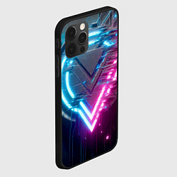 Чехол для iPhone 12 Pro Max Neon geometric abstraction - ai art, цвет: 3D-черный — фото 2