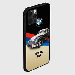 Чехол для iPhone 12 Pro Max Винтажный автомобиль BMW 340, цвет: 3D-черный — фото 2