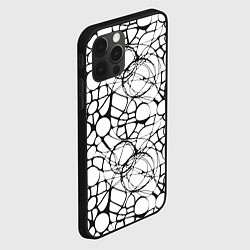 Чехол для iPhone 12 Pro Max Абстрактный нейрографический узор, цвет: 3D-черный — фото 2