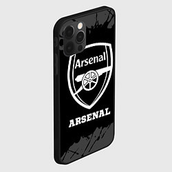 Чехол для iPhone 12 Pro Max Arsenal sport на темном фоне, цвет: 3D-черный — фото 2