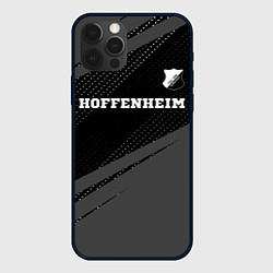 Чехол для iPhone 12 Pro Max Hoffenheim sport на темном фоне посередине, цвет: 3D-черный