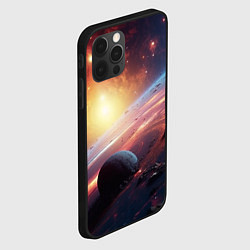 Чехол для iPhone 12 Pro Max Фантастика космос и планета, цвет: 3D-черный — фото 2