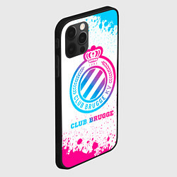 Чехол для iPhone 12 Pro Max Club Brugge neon gradient style, цвет: 3D-черный — фото 2