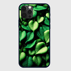 Чехол iPhone 12 Pro Max Зеленые листья и мох