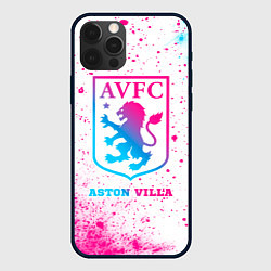 Чехол для iPhone 12 Pro Max Aston Villa neon gradient style, цвет: 3D-черный