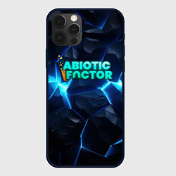 Чехол для iPhone 12 Pro Max Abiotic Factor синее неоновое свечение, цвет: 3D-черный