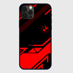 Чехол для iPhone 12 Pro Max BMW geometry sport red, цвет: 3D-черный