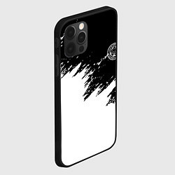 Чехол для iPhone 12 Pro Max Лестерсити белая краска спорт, цвет: 3D-черный — фото 2