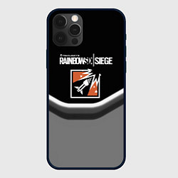 Чехол для iPhone 12 Pro Max Rainbow six game steel, цвет: 3D-черный