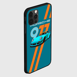 Чехол для iPhone 12 Pro Max Porsche немецкий спорткар, цвет: 3D-черный — фото 2