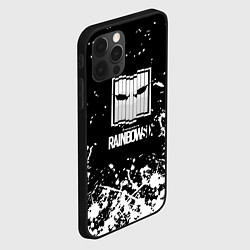 Чехол для iPhone 12 Pro Max Rainbow six стелс лого краски, цвет: 3D-черный — фото 2