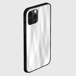 Чехол для iPhone 12 Pro Max Светлый серый абстрактные полосы, цвет: 3D-черный — фото 2