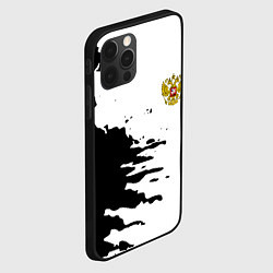 Чехол для iPhone 12 Pro Max Россия герб звёзды в красках, цвет: 3D-черный — фото 2