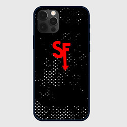 Чехол для iPhone 12 Pro Max Салли фейс текстура точки, цвет: 3D-черный