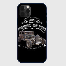 Чехол для iPhone 12 Pro Max Хотрод Wheels of fire, цвет: 3D-черный