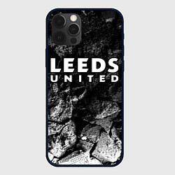 Чехол для iPhone 12 Pro Max Leeds United black graphite, цвет: 3D-черный