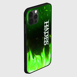 Чехол для iPhone 12 Pro Max Logo Hades green hell fire, цвет: 3D-черный — фото 2