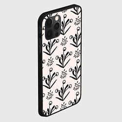 Чехол для iPhone 12 Pro Max Веточка цветочная, цвет: 3D-черный — фото 2
