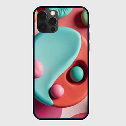 Чехол для iPhone 12 Pro Max Пластилиновый медальон с шариками, цвет: 3D-черный