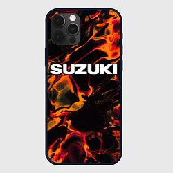 Чехол для iPhone 12 Pro Max Suzuki red lava, цвет: 3D-черный