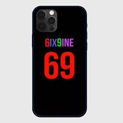 Чехол для iPhone 12 Pro Max 6ix9ine logo, цвет: 3D-черный