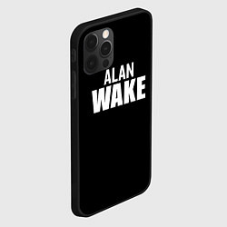 Чехол для iPhone 12 Pro Max Alan Wake white logo, цвет: 3D-черный — фото 2