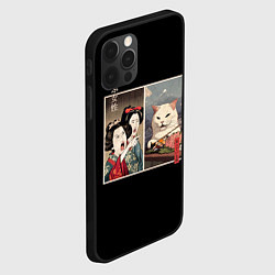 Чехол для iPhone 12 Pro Max Мем с котом в японском стиле, цвет: 3D-черный — фото 2