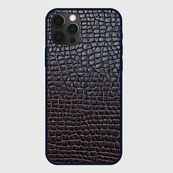 Чехол для iPhone 12 Pro Max Крашеная кожа - текстура, цвет: 3D-черный