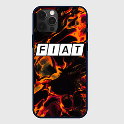 Чехол для iPhone 12 Pro Max Fiat red lava, цвет: 3D-черный