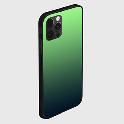 Чехол для iPhone 12 Pro Max Градиент зелёный в синий, цвет: 3D-черный — фото 2