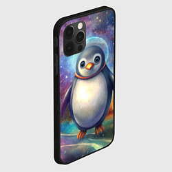 Чехол для iPhone 12 Pro Max Пингвин-космонавт, цвет: 3D-черный — фото 2